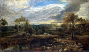 ルーベンス ピーター・パウル 羊飼いとその群れのいる風景 Oil Paintings